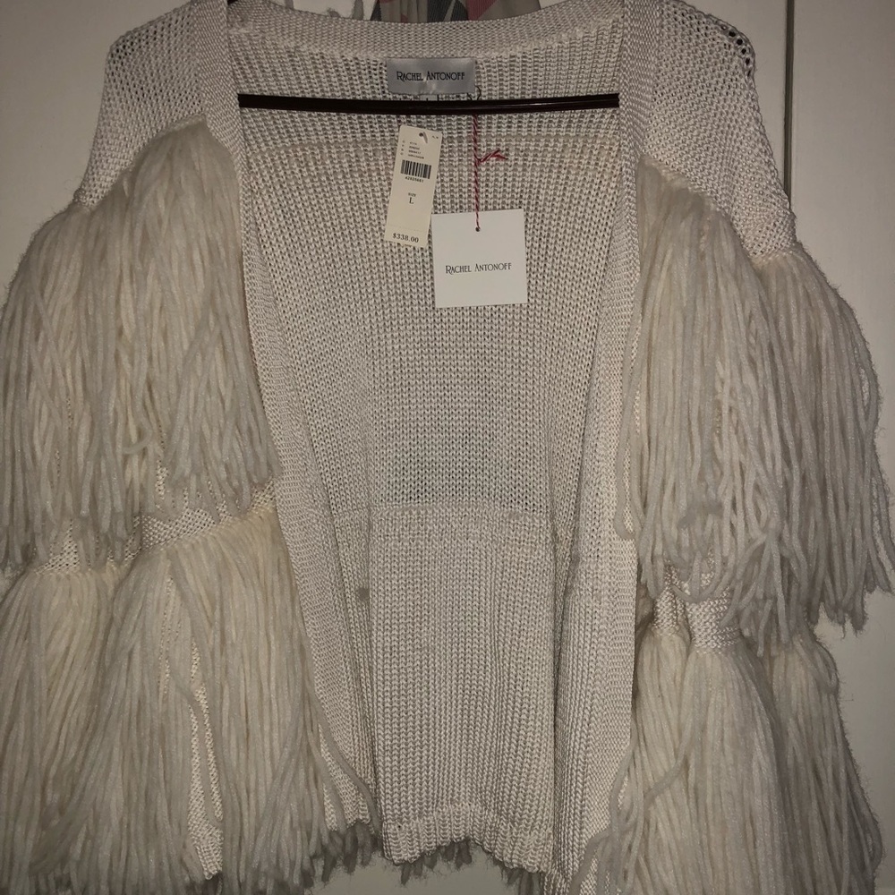 Anthropology fringe cardigan